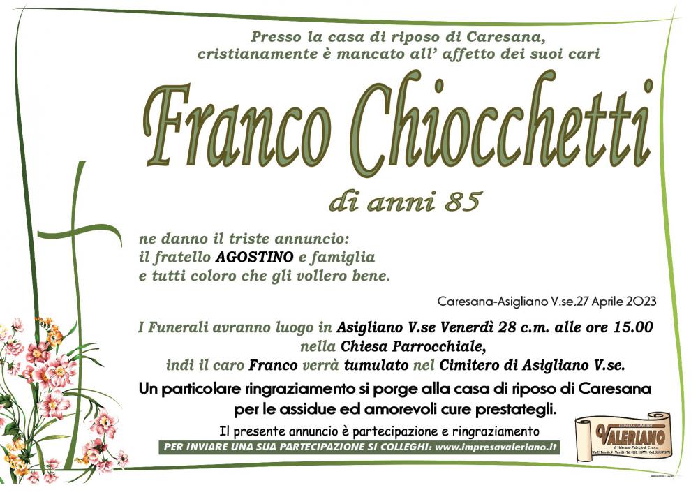 FRANCO CHIOCCHETTI